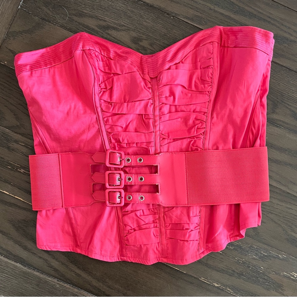 Bebe Y2K Hot Pink Corset Top